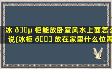 冰 🐵 柜能放卧室风水上面怎么说(冰柜 🍀 放在家里什么位置比较好风水)